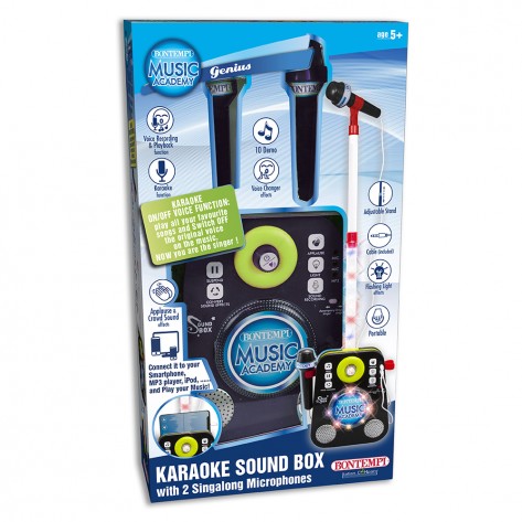KARAOKE SOUND BOX CON 2 MICROFONI