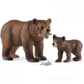 MAMMA ORSA CON GRIZZLY CUCCIOLI